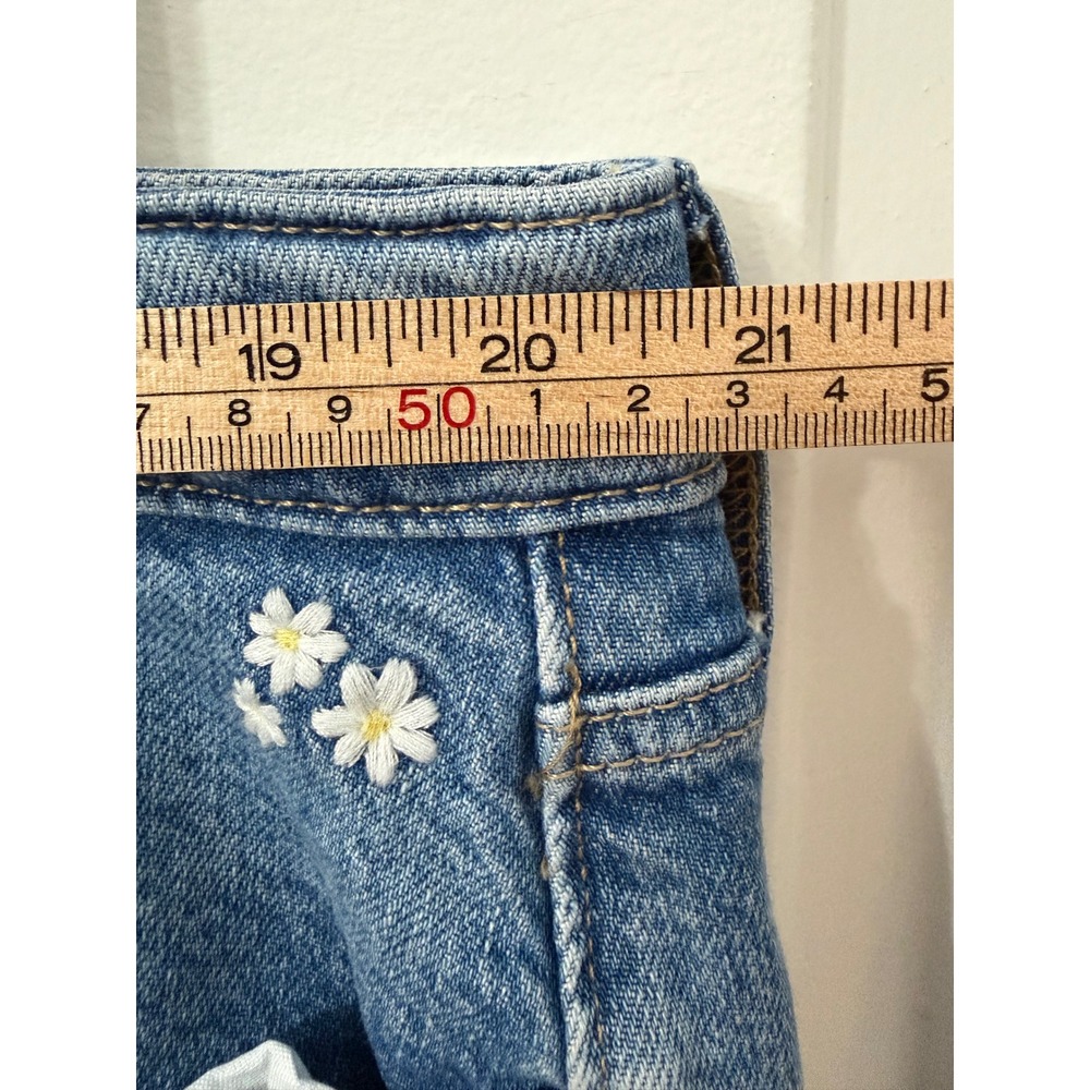 Old Navy | Sky-Hi Wide Leg Daisy Embroidered Jeans | 20 || Blue| - Picture 5 of 6